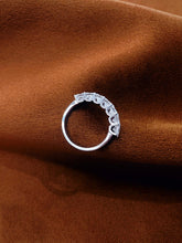 Load image into Gallery viewer, LUOWEND 18K White Gold Natural Diamond Ring for Women
