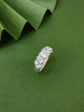 Load image into Gallery viewer, LUOWEND 18K White Gold Natural Diamond Ring for Women
