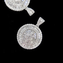 Load image into Gallery viewer, LUOWEND 18K White Gold Real Natural Diamond Pendant Necklace for Women
