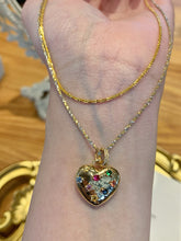 Load image into Gallery viewer, LUOWEND 18K Yellow Gold Natural Color Sapphire Pendant for Women
