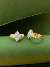 Load image into Gallery viewer, LUOWEND 18K Yellow Gold Natural Diamond Ring for Women
