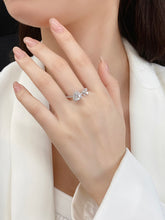 Load image into Gallery viewer, LUOWEND 18K White Gold Natural Diamond Ring for Women
