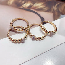 Load image into Gallery viewer, LUOWEND 18K Yellow Gold Natural Diamond Ring for Women
