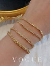 Load image into Gallery viewer, LUOWEND 18K Yellow Gold Real Natural Diamond Bracelet for Women
