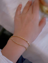 Load image into Gallery viewer, LUOWEND 18K Yellow Gold Real Natural Diamond Bracelet for Women
