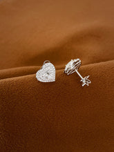 Load image into Gallery viewer, LUOWEND 18K White Gold Natural Diamond Earrings for Women
