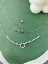 Load image into Gallery viewer, LUOWEND 18K White Gold Real Natural Diamond Necklace for Women
