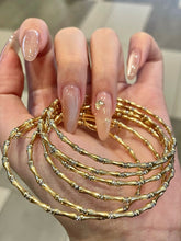 Load image into Gallery viewer, LUOWEND 18K White+Yellow Gold Bangle for Women
