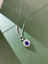 Load image into Gallery viewer, LUOWEND 18K White Gold Real Natural Diamond Necklace for Women
