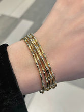 Load image into Gallery viewer, LUOWEND 18K White+Yellow Gold Bangle for Women
