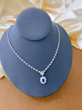 Load image into Gallery viewer, LUOWEND 18K White Gold Real Natural Diamond Necklace for Women
