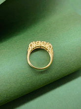 Load image into Gallery viewer, LUOWEND 18K Yellow Gold Natural Diamond Ring for Women
