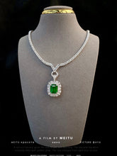 Load image into Gallery viewer, LUOWEND 18K White Gold Real Natural Diamond Necklace for Women
