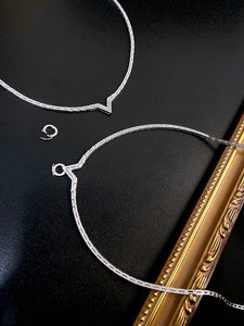 LUOWEND 18K White Gold Real Natural Diamond Necklace for Women