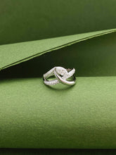 Load image into Gallery viewer, LUOWEND 18K White/Yellow Gold Natural Diamond Ring for Women
