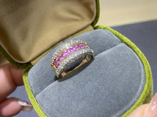 Load image into Gallery viewer, LUOWEND 18K Yellow Gold Natural Color Sapphire Ring for Women
