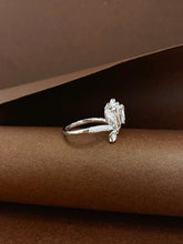 Load image into Gallery viewer, LUOWEND 18K White Gold Natural Diamond Ring for Women
