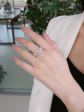Load image into Gallery viewer, LUOWEND 18K White/Yellow Gold Natural Diamond Ring for Women
