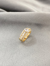 Load image into Gallery viewer, LUOWEND 18K White/Yellow Gold Natural Diamond Ring for Women
