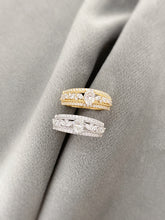 Load image into Gallery viewer, LUOWEND 18K White/Yellow Gold Natural Diamond Ring for Women
