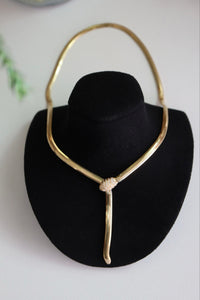 LUOWEND 18K Yellow Gold Natural Diamond Necklace for Women