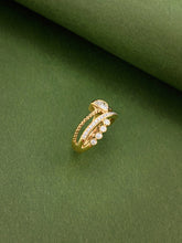 Load image into Gallery viewer, LUOWEND 18K White/Yellow Gold Natural Diamond Ring for Women
