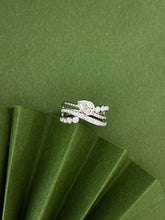 Load image into Gallery viewer, LUOWEND 18K White/Yellow Gold Natural Diamond Ring for Women
