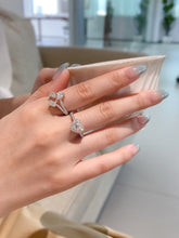 Load image into Gallery viewer, LUOWEND 18K White Gold Natural Diamond Ring for Women
