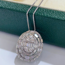 Load image into Gallery viewer, LUOWEND 18K White or Yellow Gold Natural Diamond Necklace for Women

