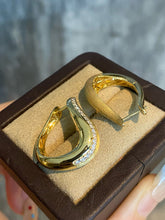 Load image into Gallery viewer, LUOWEND 18K Yellow Gold Natural Diamond Earrings for Women
