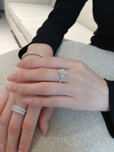 Load image into Gallery viewer, LUOWEND 18K White/Yellow Gold Natural Diamond Ring for Women

