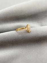 Load image into Gallery viewer, LUOWEND 18K White/Yellow Gold Natural Diamond Ring for Women
