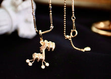 Load image into Gallery viewer, LUOWEND 18K Yellow Gold Natural Diamond Pendant for Women
