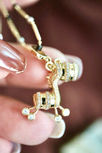 Load image into Gallery viewer, LUOWEND 18K Yellow Gold Natural Diamond Pendant for Women

