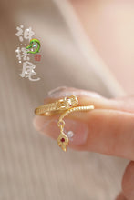 Load image into Gallery viewer, LUOWEND 18K Yellow Gold Real Natural Diamond or Ruby Ring for Women
