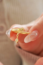 Load image into Gallery viewer, LUOWEND 18K Yellow Gold Real Natural Diamond or Ruby Ring for Women
