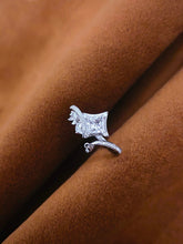 Load image into Gallery viewer, LUOWEND 18K White Gold Natural Diamond Ring for Women
