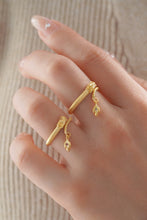 Load image into Gallery viewer, LUOWEND 18K Yellow Gold Real Natural Diamond or Ruby Ring for Women
