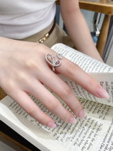 Load image into Gallery viewer, LUOWEND 18K White Gold Natural Diamond Ring for Women
