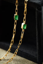 Load image into Gallery viewer, LUOWEND 18K Yellow Gold Emerald Bracelet for Women
