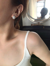 Load image into Gallery viewer, LUOWEND 18K White Gold Diamond Earrings for Women
