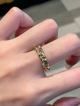 Load image into Gallery viewer, LUOWEND 18K Yellow Gold Natural Diamond Ring for Women
