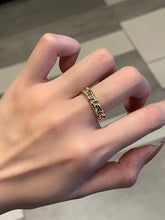 Load image into Gallery viewer, LUOWEND 18K Yellow Gold Natural Diamond Ring for Women
