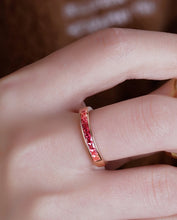 Load image into Gallery viewer, LUOWEND 18K Rose Gold Real Natural Gemstone Ring for Women
