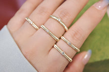 Load image into Gallery viewer, LUOWEND 18K Yellow Gold Real Natural Diamond Ring for Women
