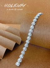 Load image into Gallery viewer, LUOWEND 18K White Gold Real Natural Diamond Bracelet for Women
