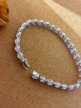 Load image into Gallery viewer, LUOWEND 18K White Gold Real Natural Diamond Bracelet for Women
