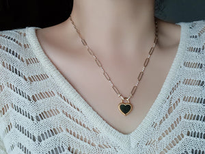 LUOWEND 18K Yellow Gold Real Natural Diamond Necklace for Women