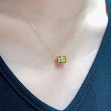 Load image into Gallery viewer, LUOWEND 18K Yellow Gold Natural Color Sapphire Necklace for Women
