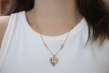 Load image into Gallery viewer, LUOWEND 18K Yellow Gold Real Natural Aquamarine Necklace for Women
